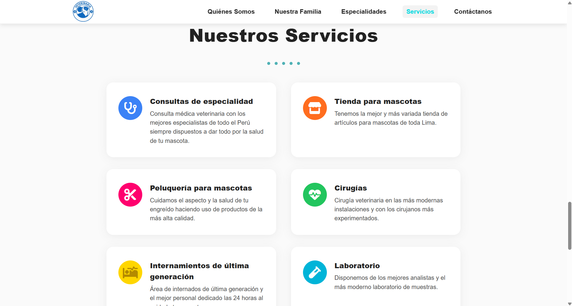 Web Veterinaria - Vista 5